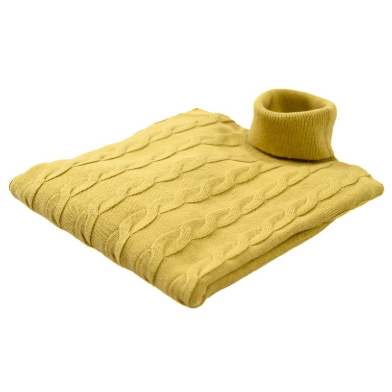 DolceVita Cashmere Cable Knit Citrus