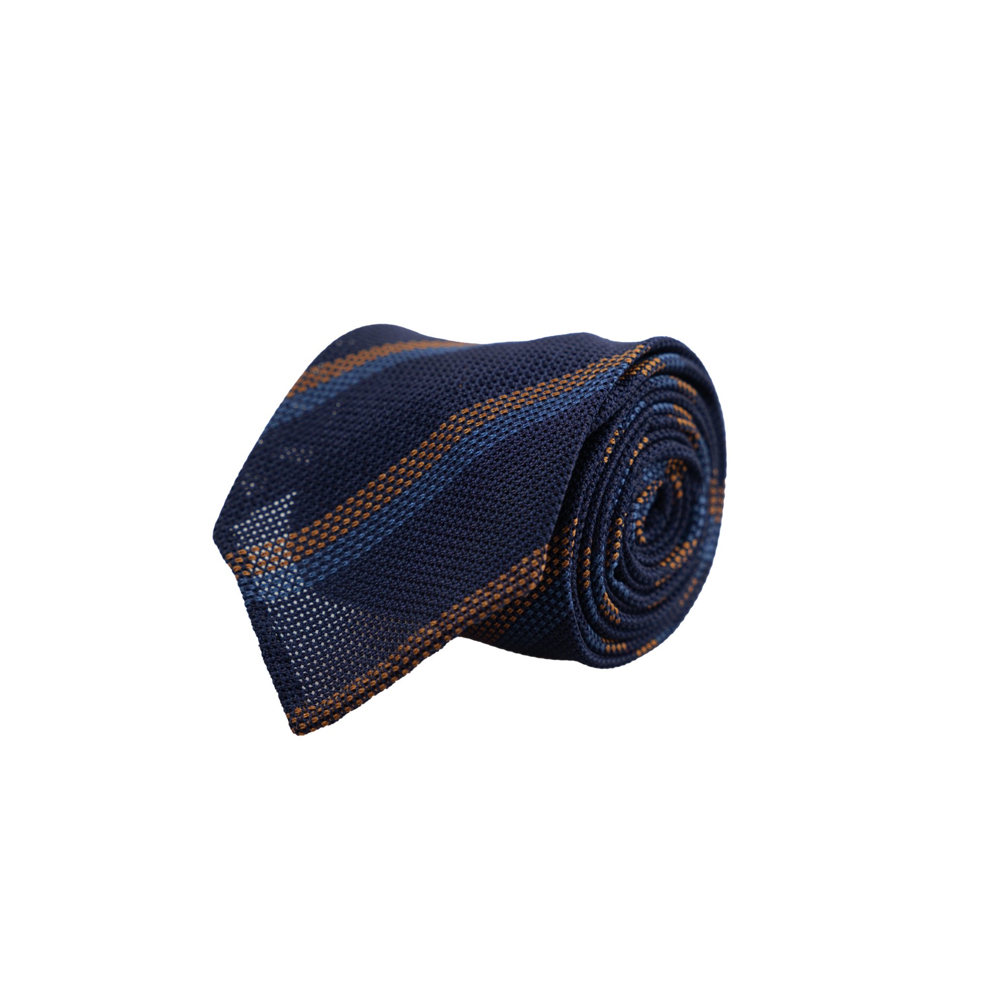 P2422099c Γραβάτα Grenadine Silk Stripe Handrolled Elba - Image 1