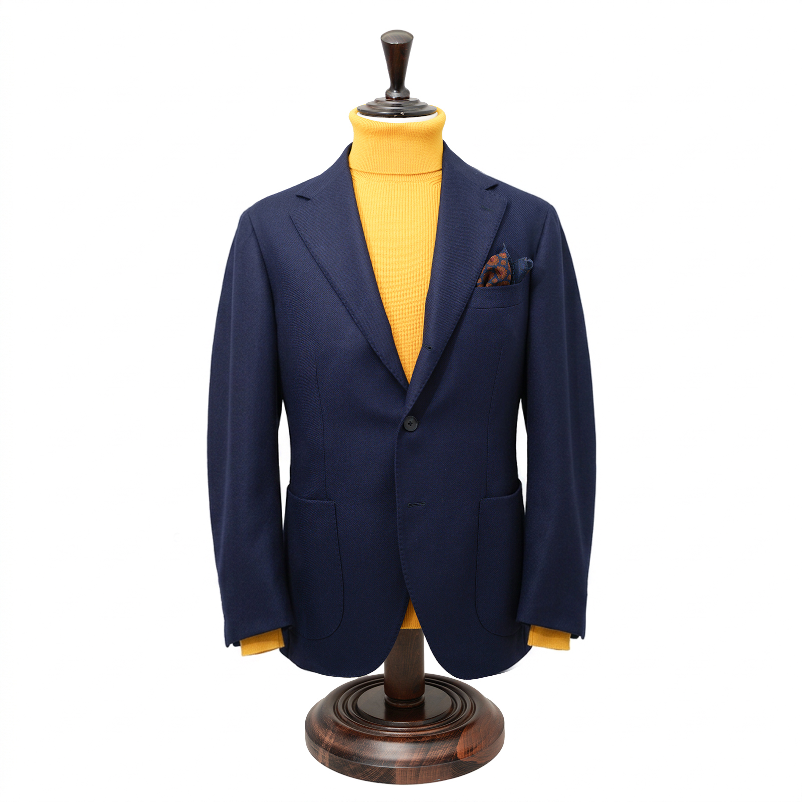 e1ai Ανδρικό Σακάκι Wool "Fatto a Napoli" Navy - Image 1